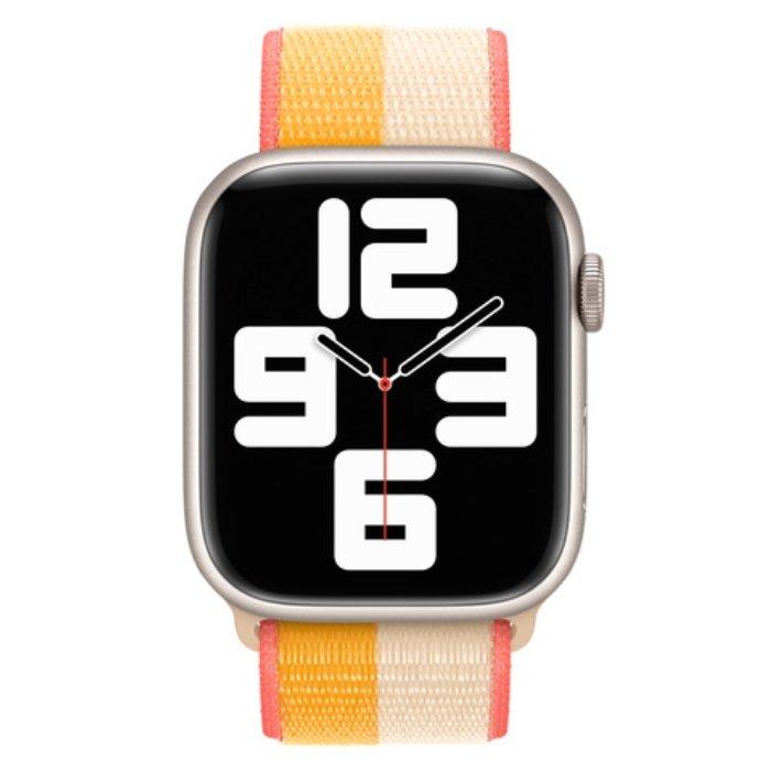 حزام رياضي لساعة ابل بحجم 41 مم - ملون/ابيض