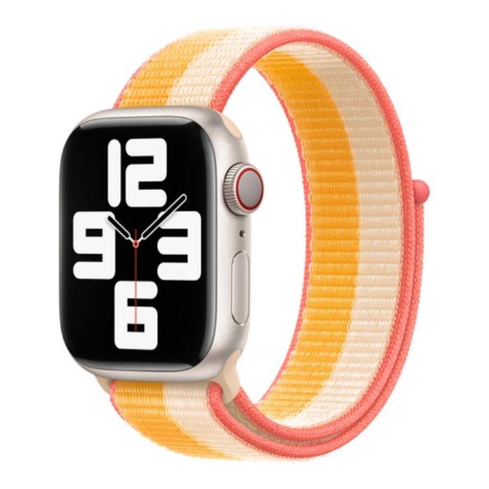 حزام رياضي لساعة ابل بحجم 41 مم - ملون/ابيض