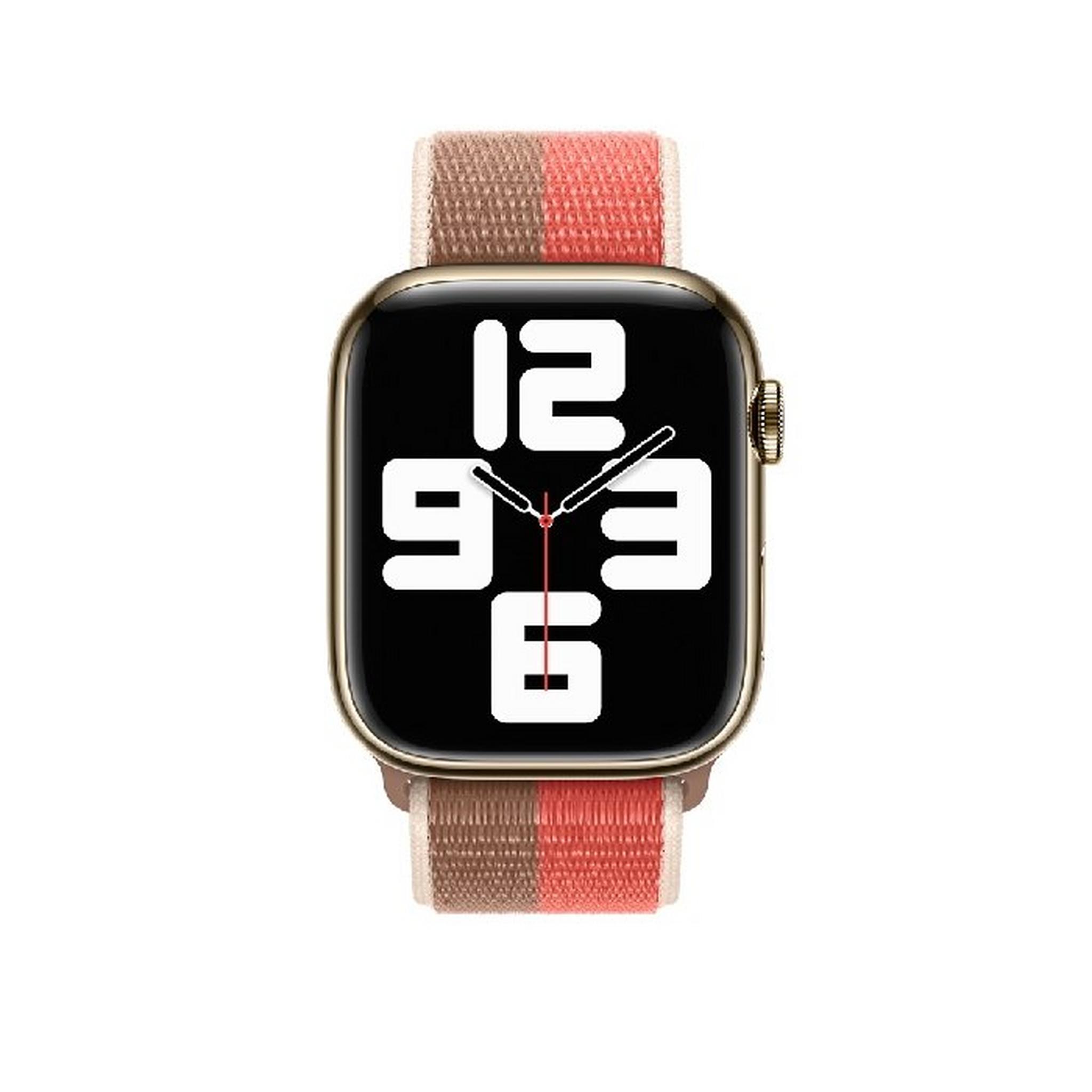 Apple Watch 45mm Sport Loop - Pink Pomelo/Tan