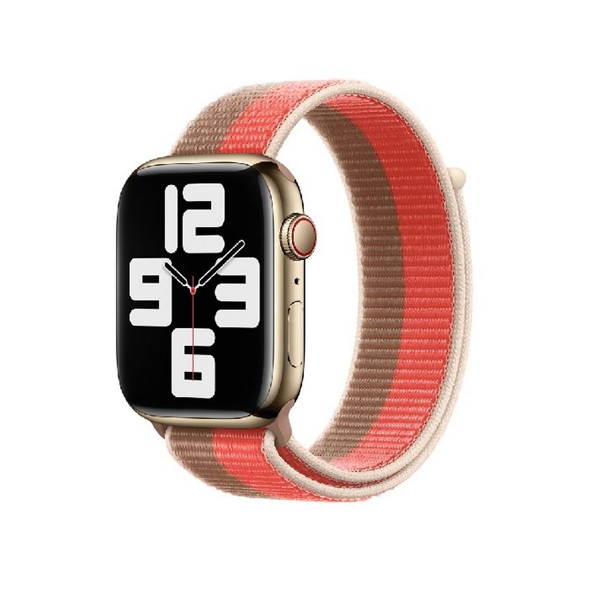 Apple Watch 45mm Sport Loop - Pink Pomelo/Tan