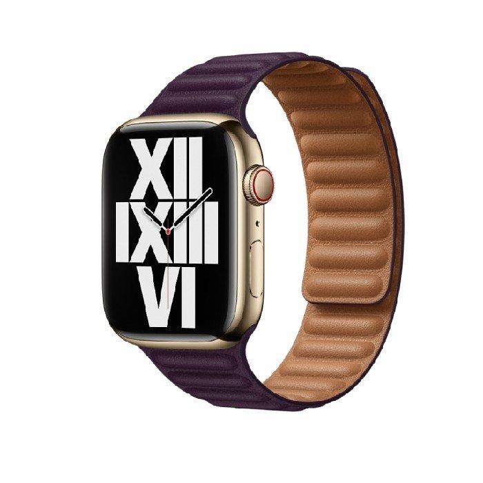 Apple Leather Link Bracelet 41mm - Dark Cherry M/L