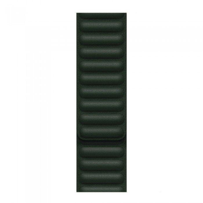 Buy Apple leather link bracelet 41mm - sequoia green m/l in Kuwait