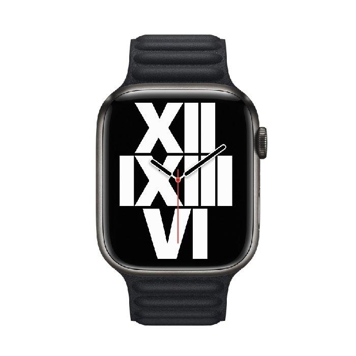 حزام ساعة ابل جلد 41 مم  - اسود