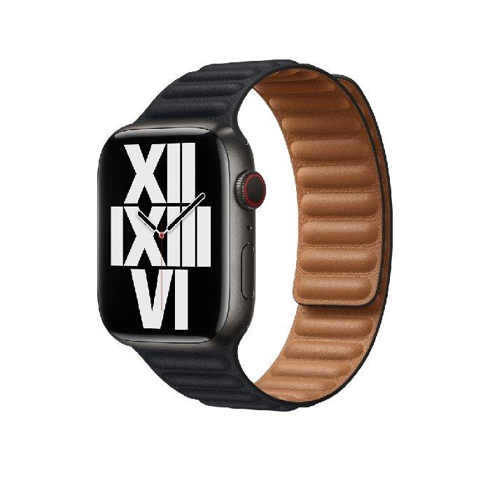 حزام ساعة ابل جلد 41 مم  - اسود