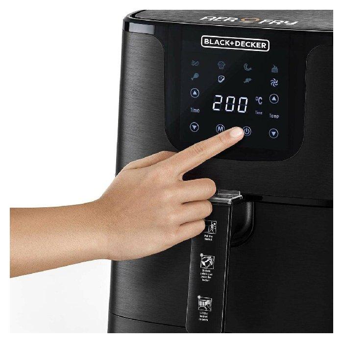 قلاية هوائية رقمية بلاك اند ديكر، 1700 واط، 4.3 لتر، AF700-B5 - أسود