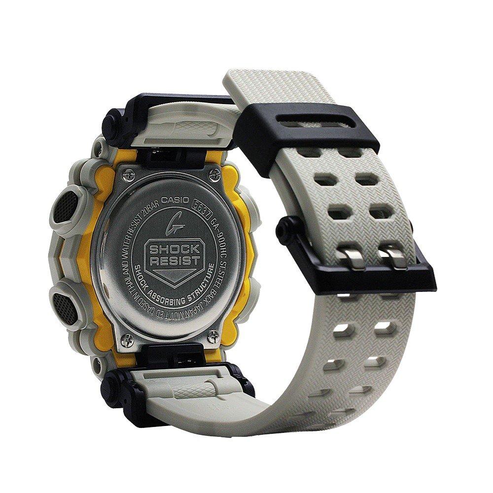 ساعة جي شوك للرجال من كاسيو، انالوج/رقمية، 53 ملم، سوار من الريزن، GA-900HC-3ADR - رمادي/أزرق داكن