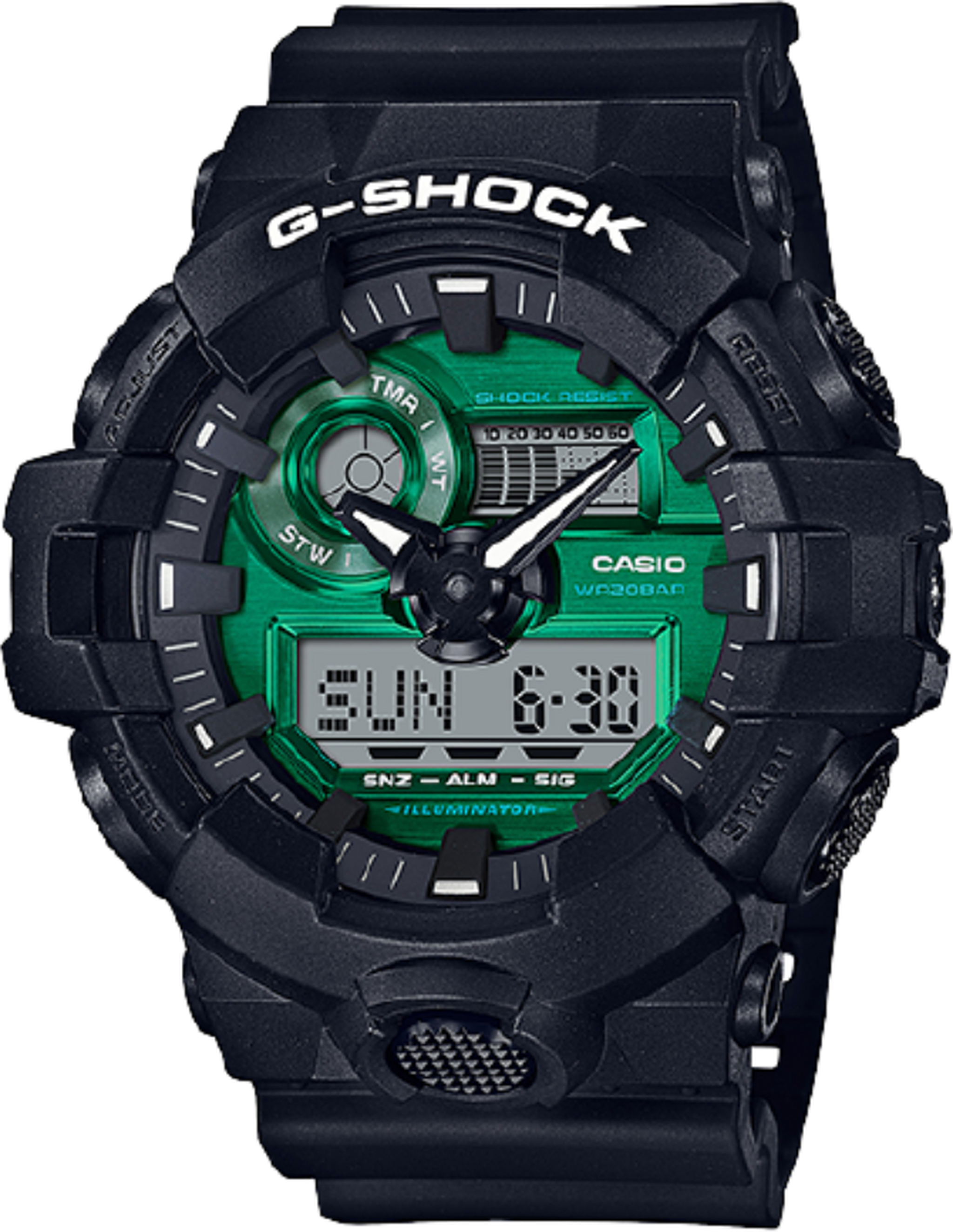 Casio G-Shock Analog / Digital 57mm Gents Resin Sport Watch (GA-700MG-1ADR)