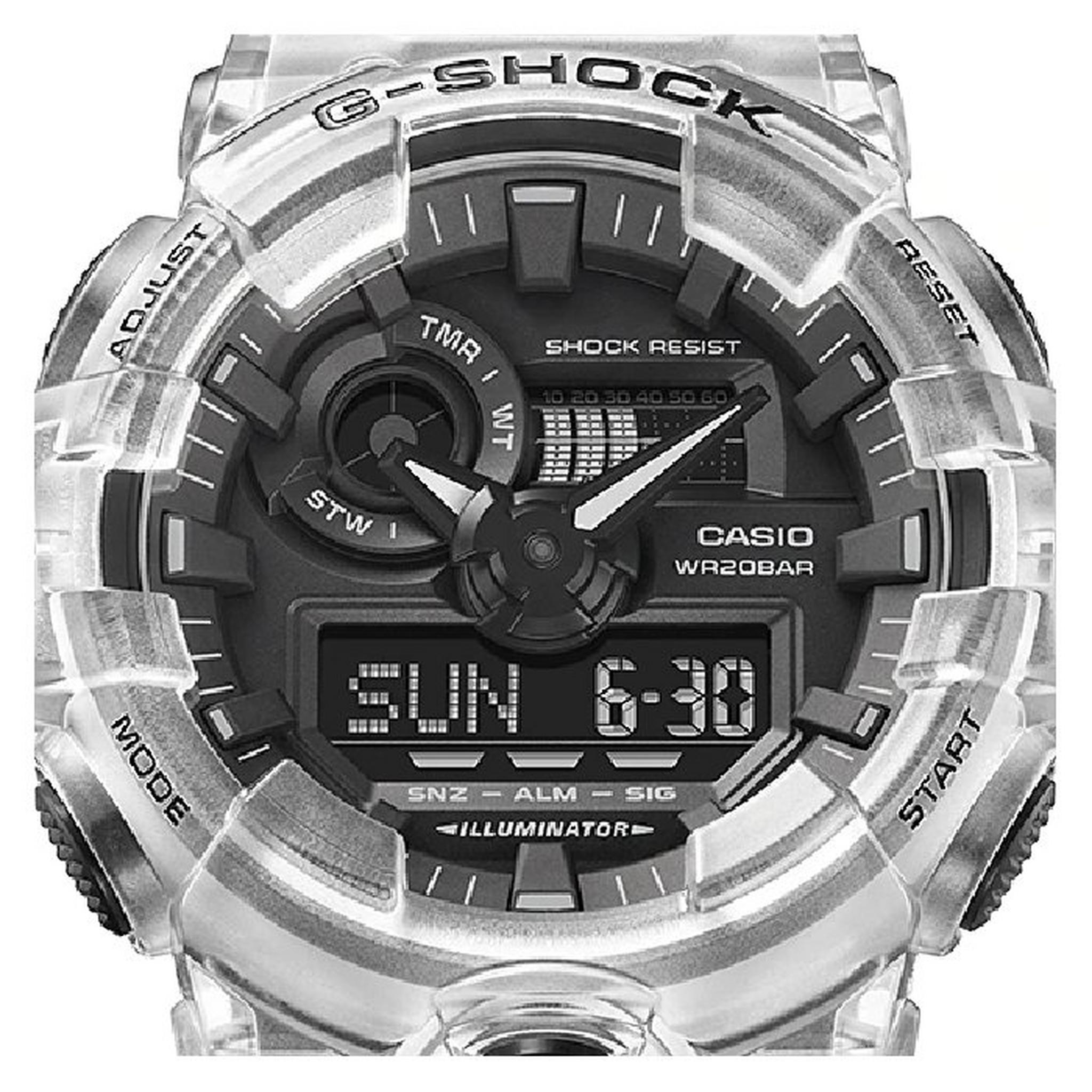 Casio G-Shock Gent's Analog/Digital 57mm Watch (GA-700SKE-7ADR)