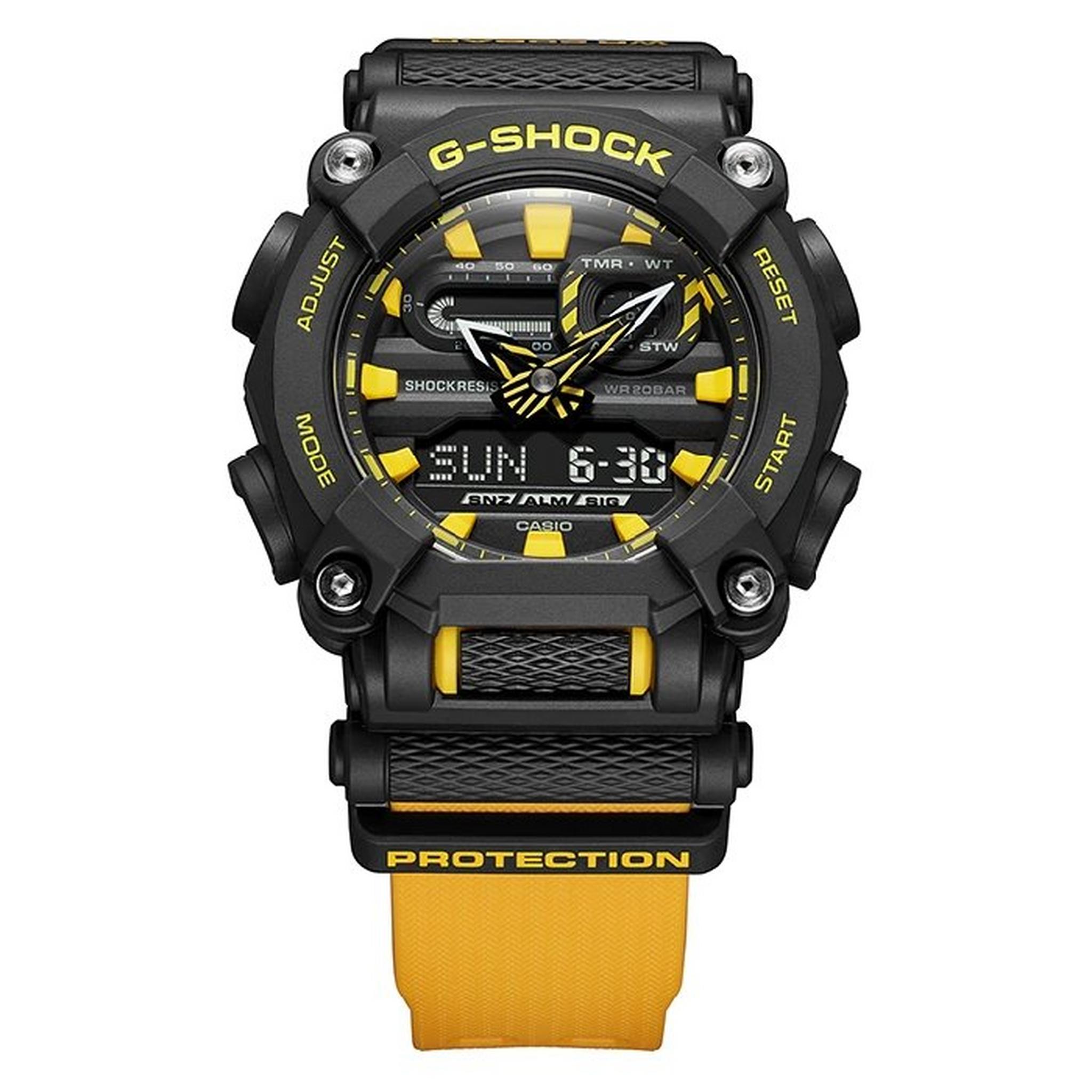 Casio G-Shock Analog / Digital 53mm Gents Resin Sport Watch (GA-900A-1A9DR)