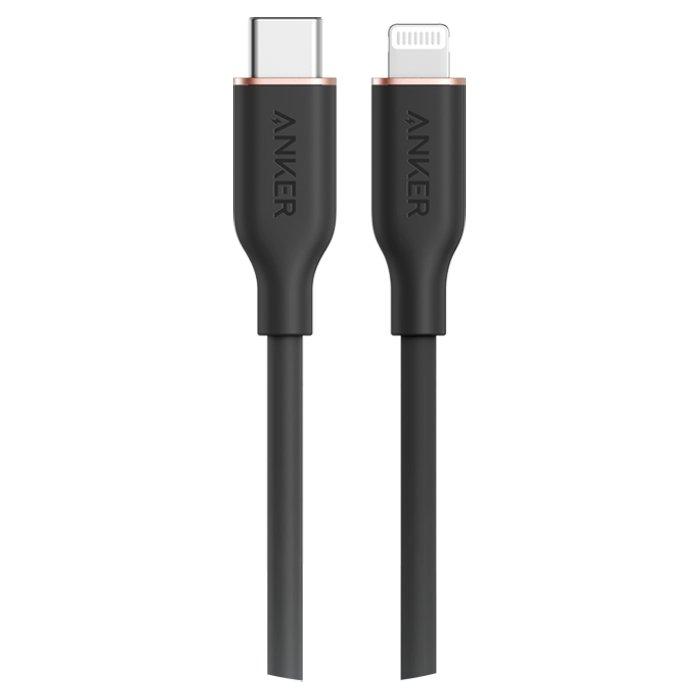 كابل باور لاين فلو يو اس بي - سي إلى لايتنينج بطول 3 أقدام من انكر - اسود