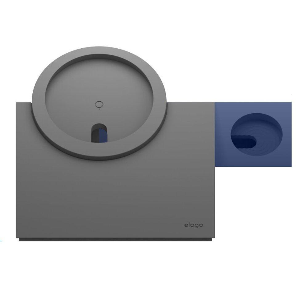 قاعدة شاحن الاقو ماجسيف لابل ايفون و ساعة ابل - رمادي غامق (شاحن تباع احادي)