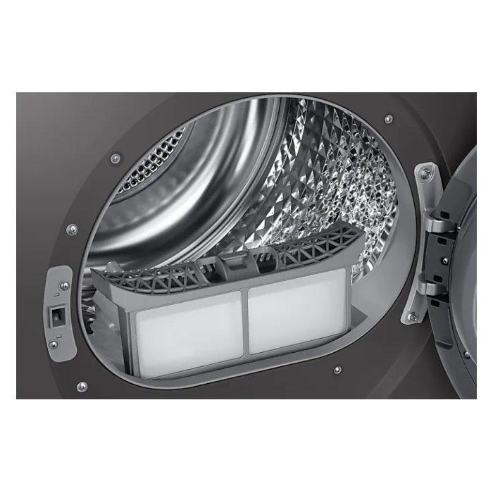 نشافة ملابس بمكثف مع مضخة حرارية من سامسونج، سعة 8 كجم، DV80T5220AX - فضي