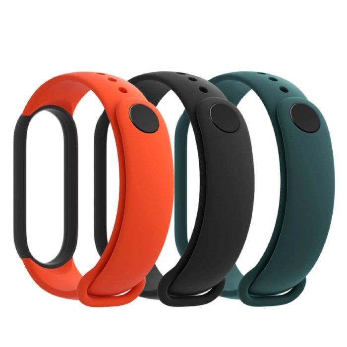 Xiaomi Mi Smart Band 5 Strap 3 Pack - Black Orange Teal