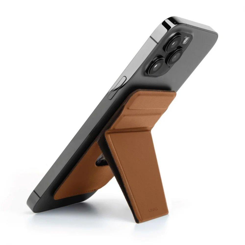 ستاند وحامل بطاقات مغناطيسي من يونيك - بني