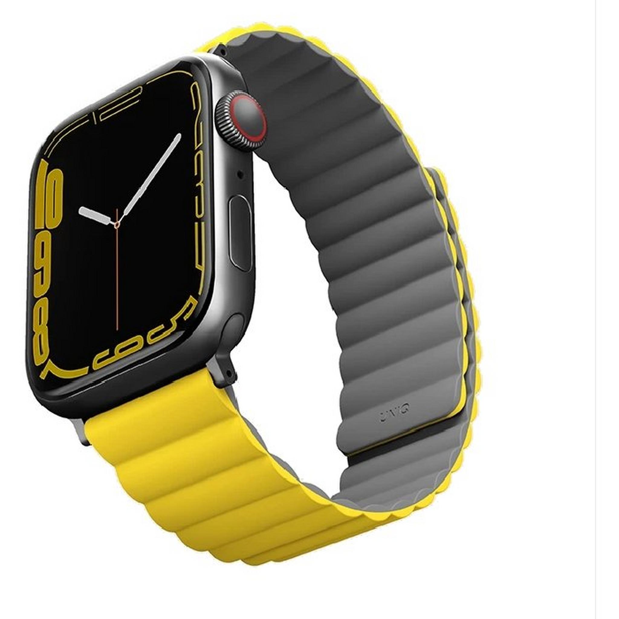 Uniq Revix Magnetic Apple Watch Strap 45mm - Yellow Grey