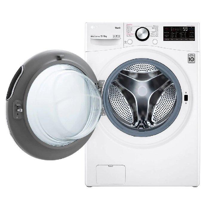LG 15/8 Kg Front Load Washer Dryer - White (WS1508WHT)