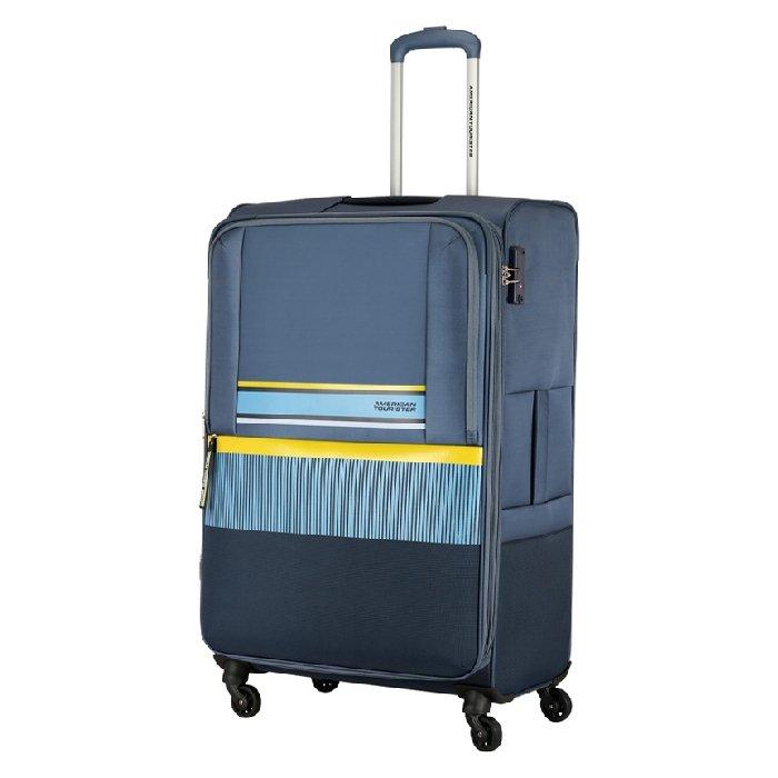 American Tourister Luggage Auriga V Blue + COCO Black Backpack Price in