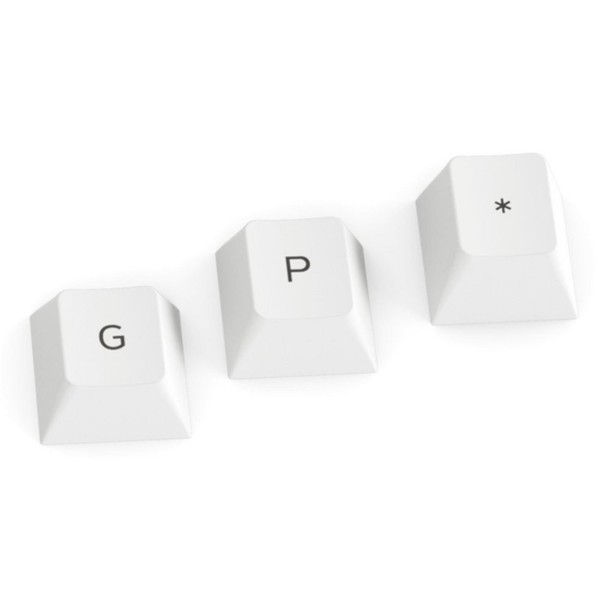 أغطية المفاتيح 114 PBT من جلوريس - أبيض