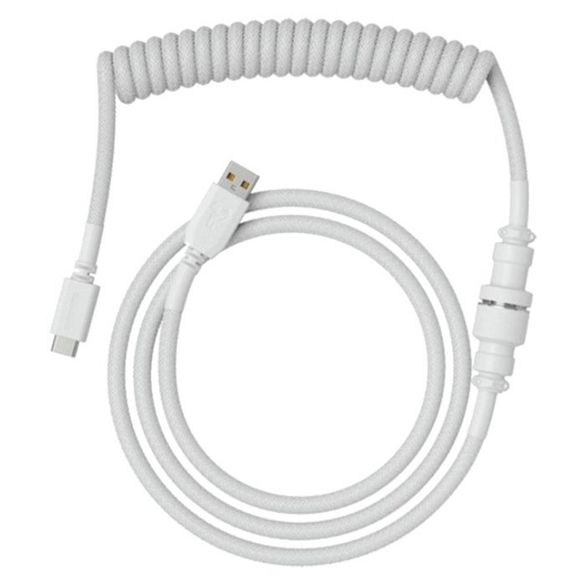 Glorious Coiled 4.5ft Cable for Keyboard - Ghost White