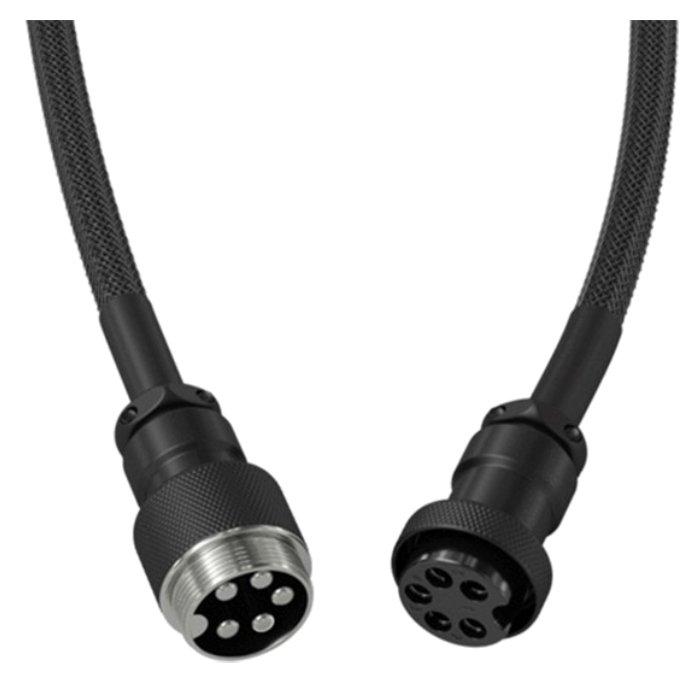 Glorious Coiled 4.5ft Cable for Keyboard - Phantom Black