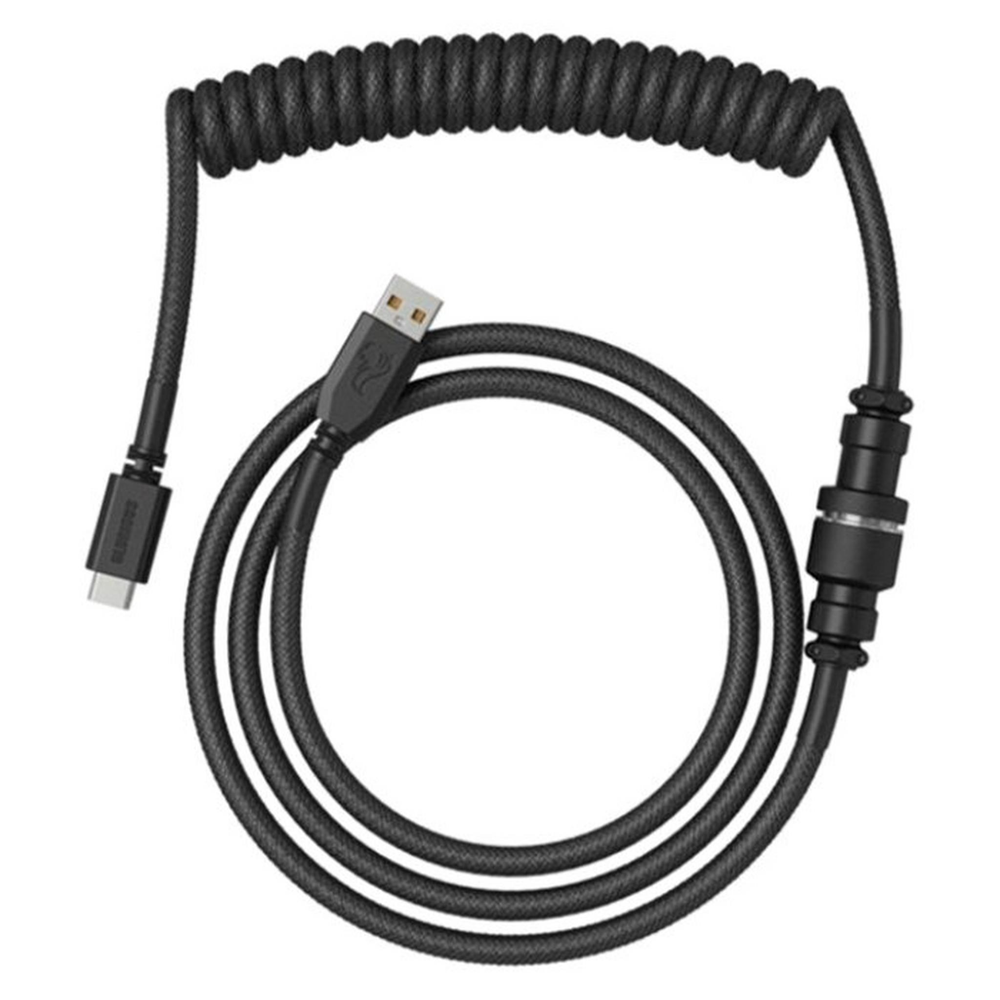 Glorious Coiled 4.5ft Cable for Keyboard - Phantom Black