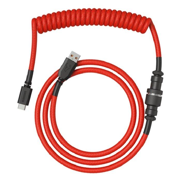 كابل ملفوف بطول 4.5 قدم للوحة المفاتيح من جلوريس - احمر