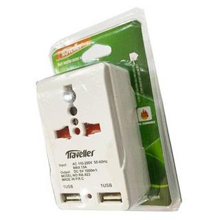 Buy Universal travel adapter + 2 usb ports (49-2-7978) in Kuwait