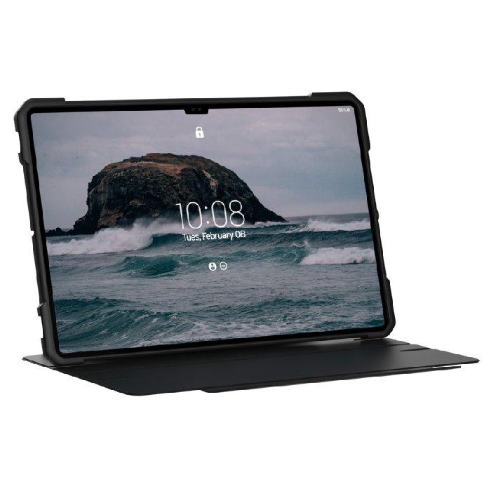 غطاء الحماية ميتروبوليس لتابلت سامسونج جلاكسي اس 8 بلس 12.4  بوصة مع ستاند من يو أيه جي - أسود