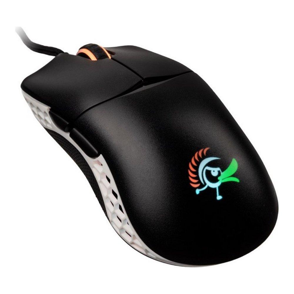 Ducky Feather RGB Omron Gaming Mouse - Black / White