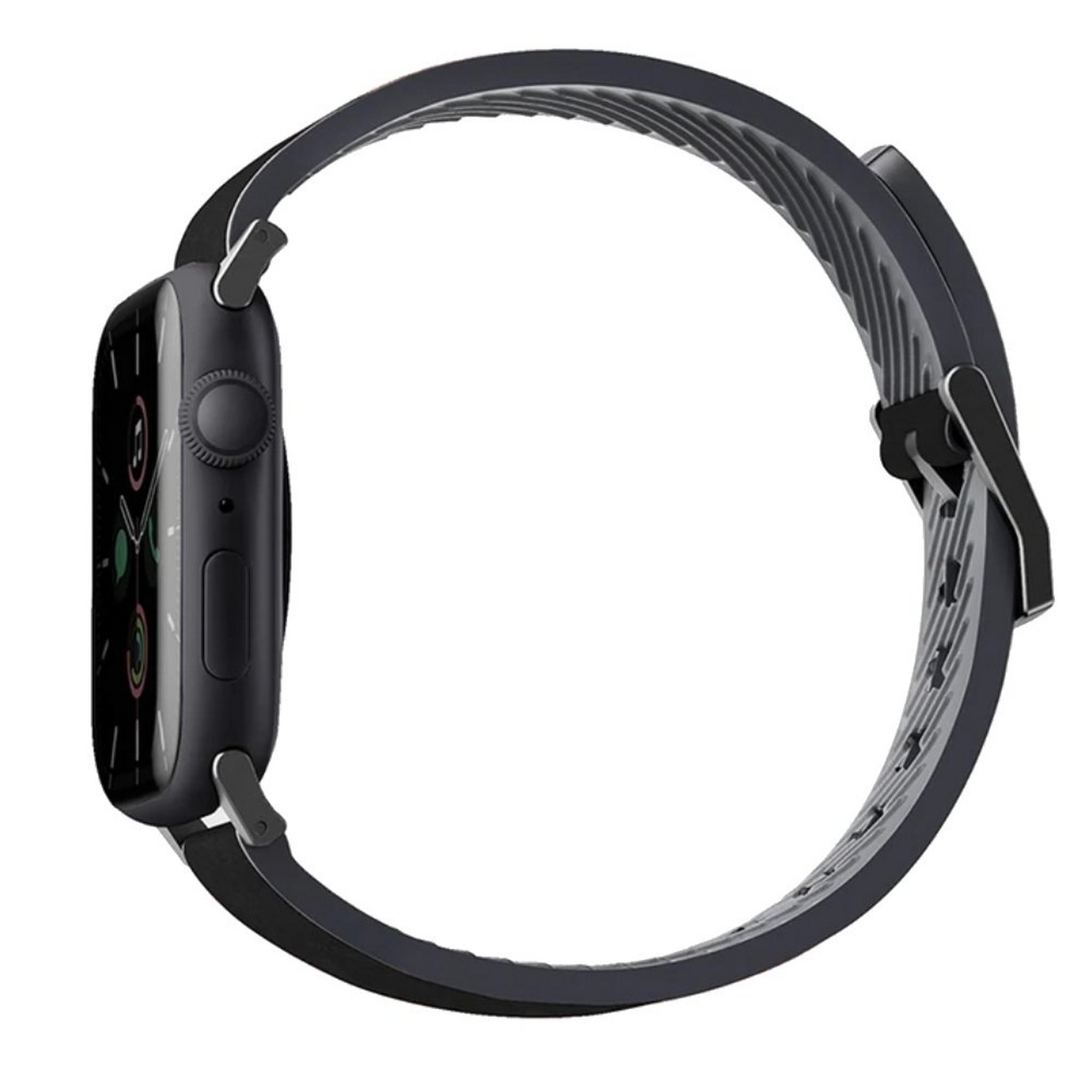 Uniq Straden Leather Waterproof Strap for Apple Watch 45mm - Black