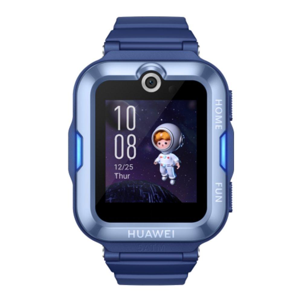Buy Huawei watch kids 4 pro, 52mm, plastic body, silicon strap - blue in Kuwait