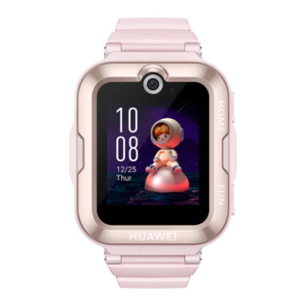 Buy Huawei watch kids 4 pro 52mm, plastic body, silicon strap - pink in Kuwait