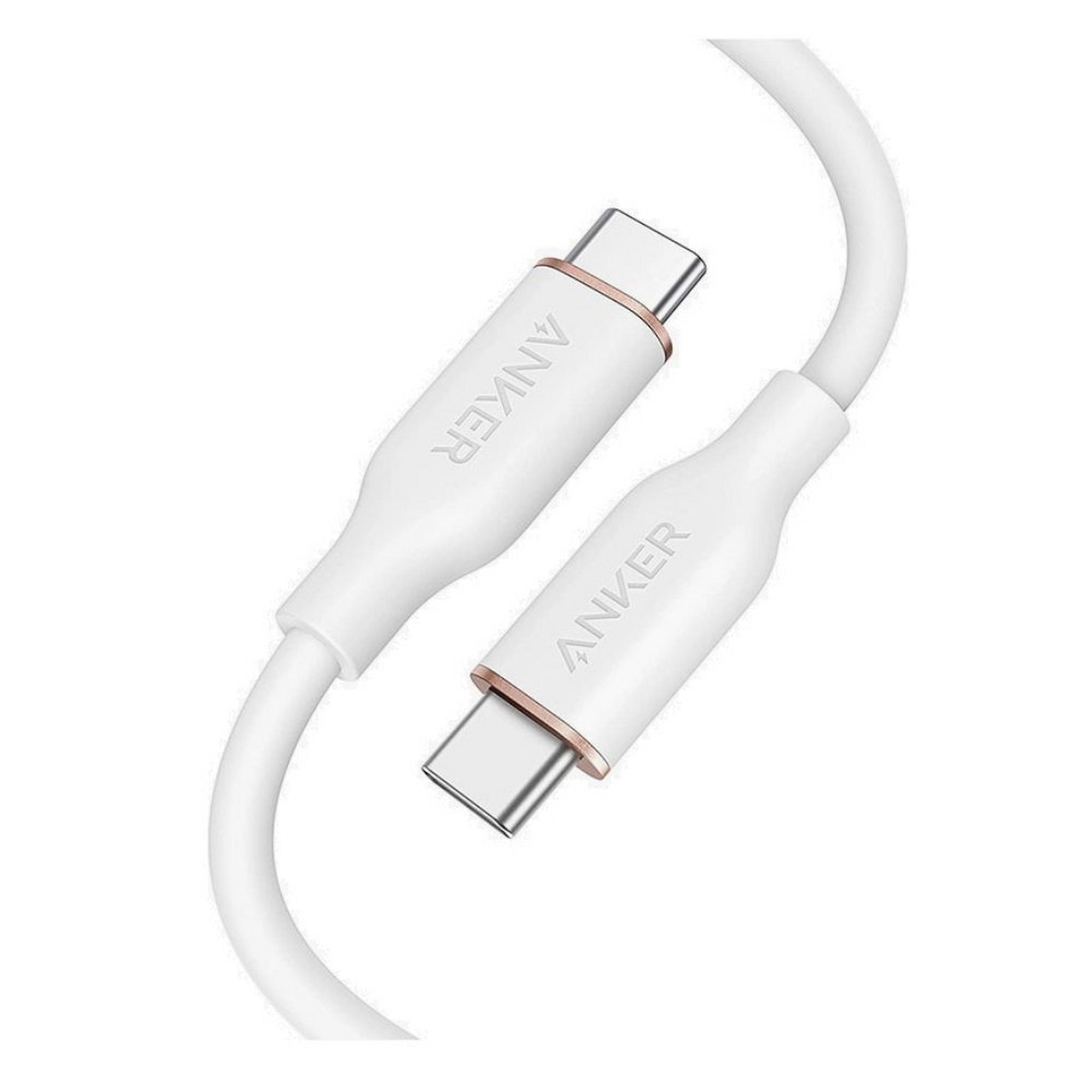 Anker PowerLine III Flow 100W USB-C to USB-C 6ft Cable - White
