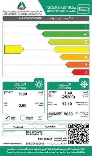 Toshiba Inverter 30000 BTU Heating & Cooling Split AC (RAS-30PV2B)