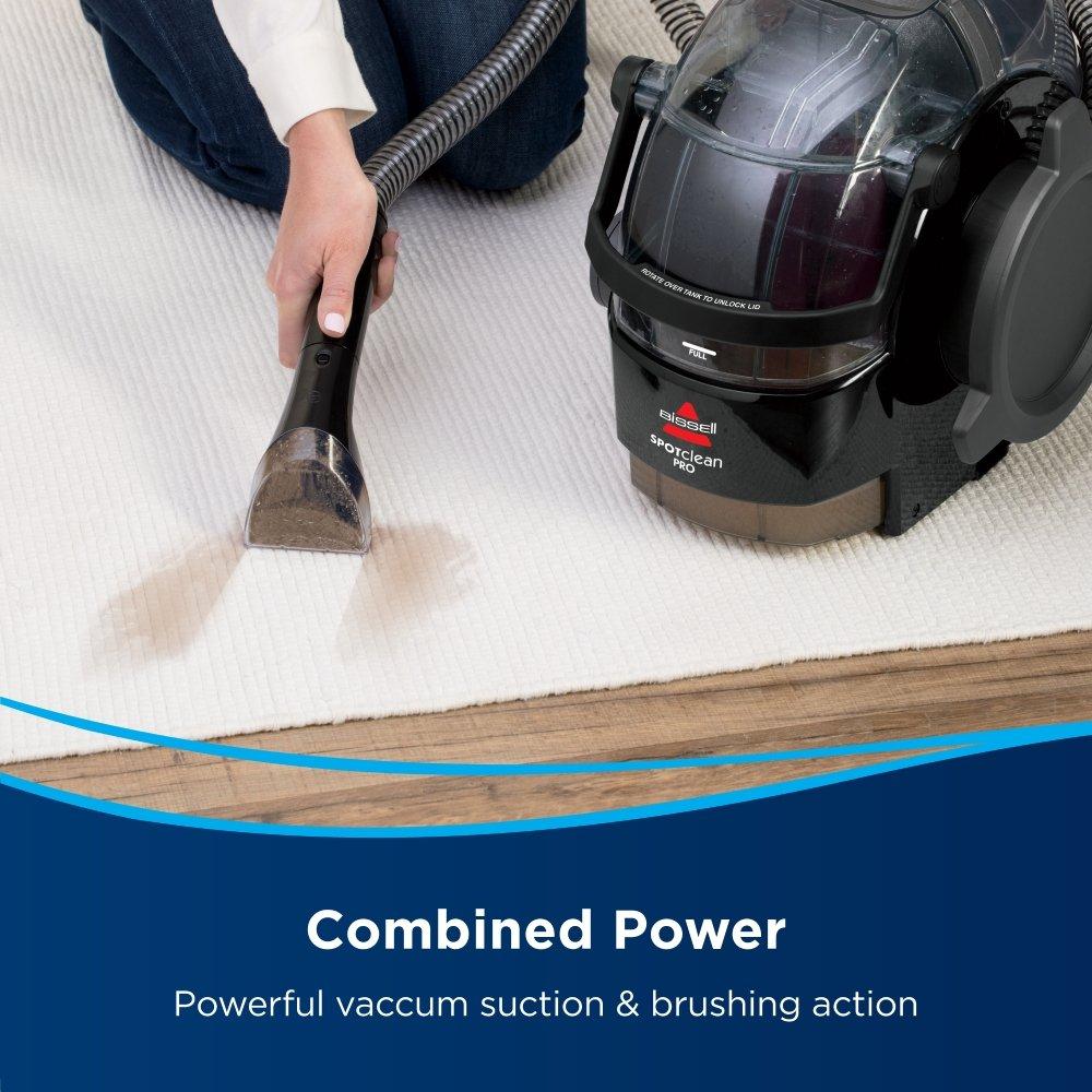 BISSELL | SpotClean PRO portable Carpet Cleaner, 750W, Dual Tank System, Black (1558E)