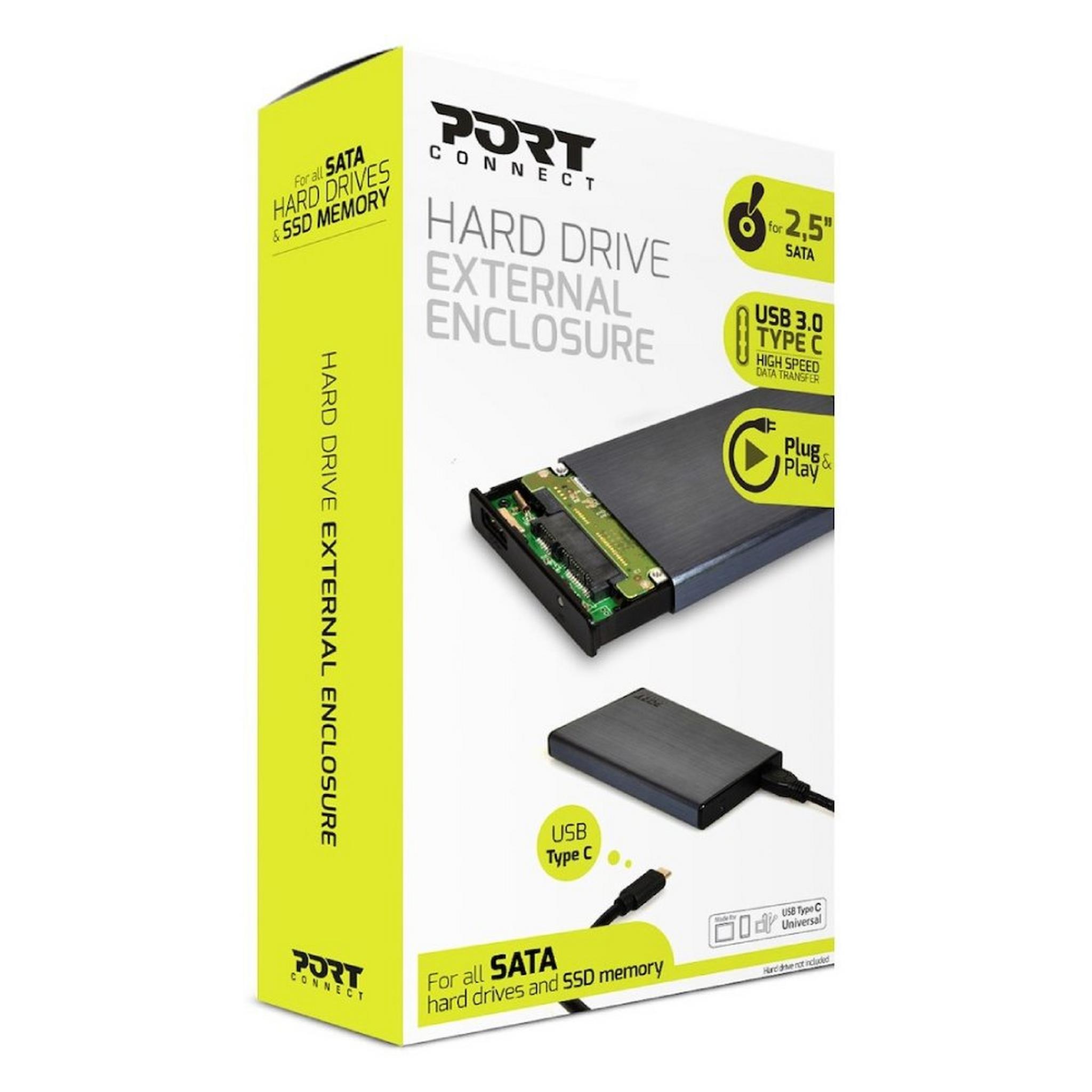 PORT HDD & SSD External Enclosure SATA Type-C 2.5 inch