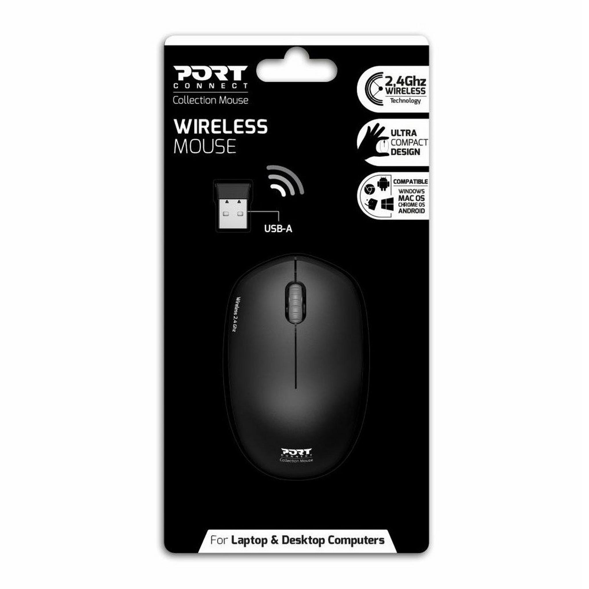 Port Mouse Collection Wireless - Black (900540)