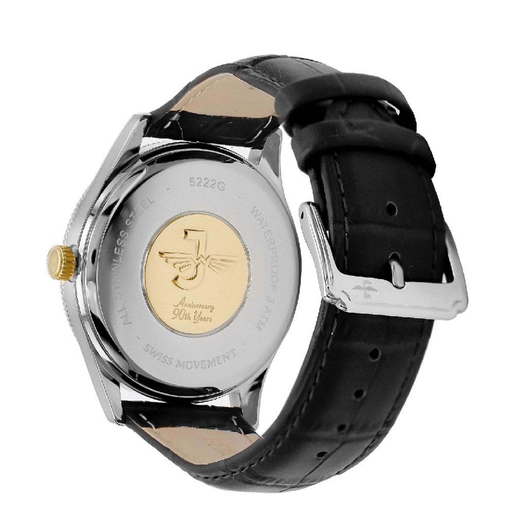 Jovial Gent's 42mm Casual Quartz Leather Watch - 5222GTLQ14