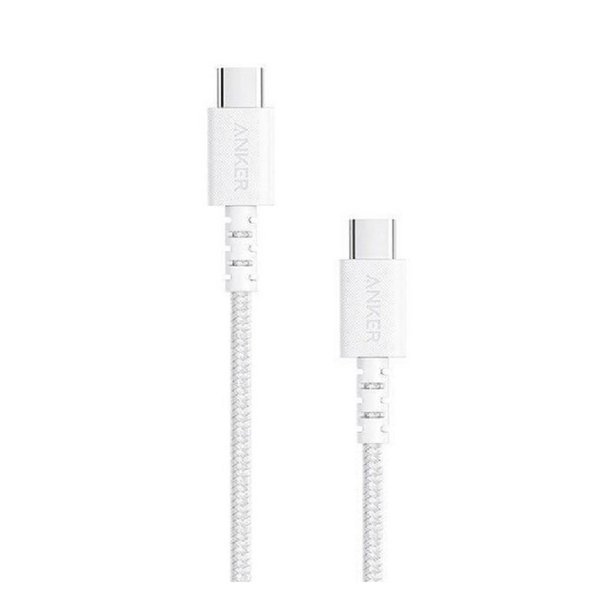 Anker Powerline Select + USB C to USB C 3 ft Cable - White