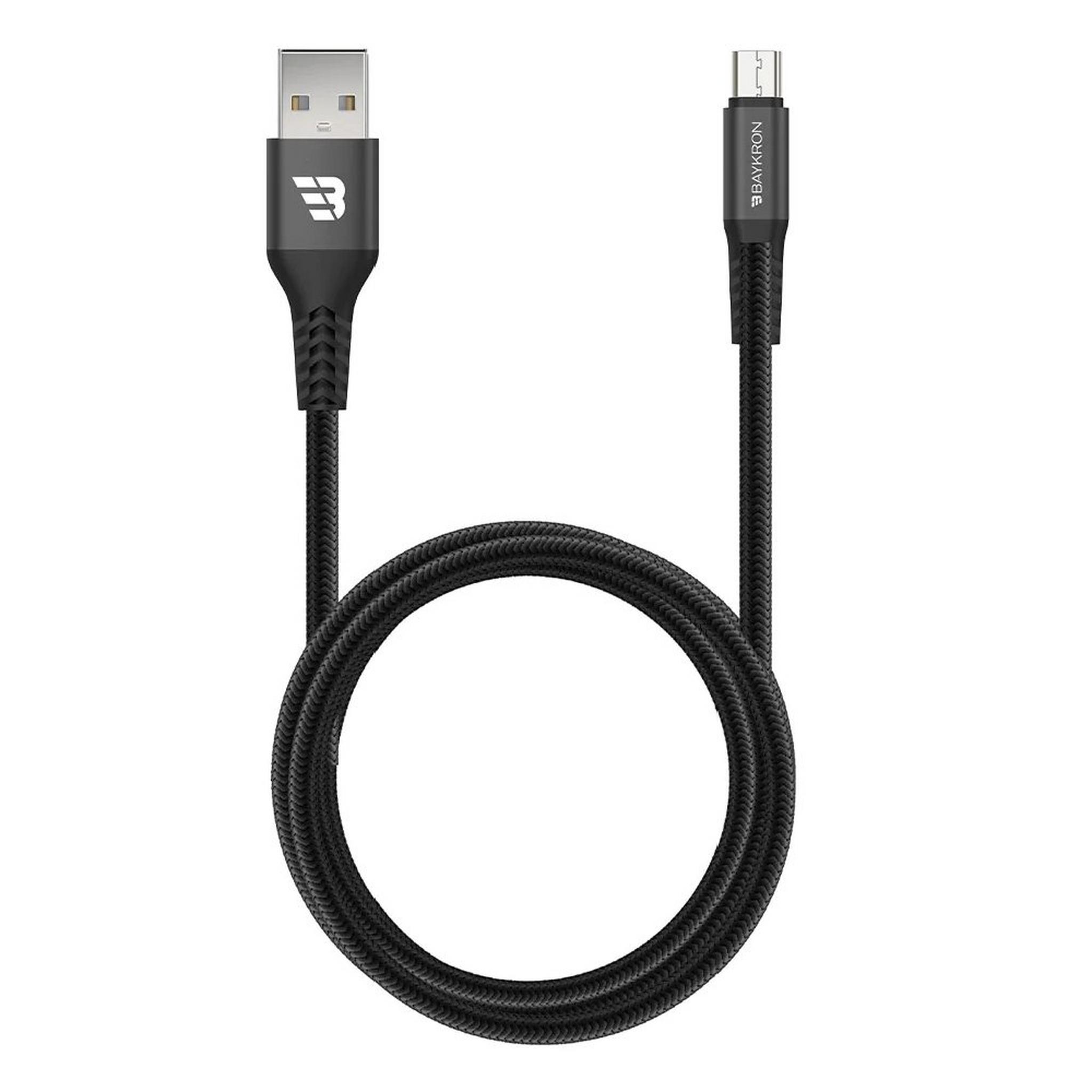BAYKRON Premium USB-A to Micro-USB, Charge and Sync Cable - 1.2M