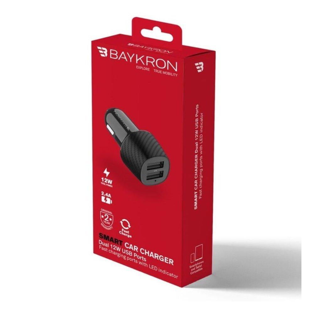 Baykron 2.4A Car Charger With Dual USB Ports