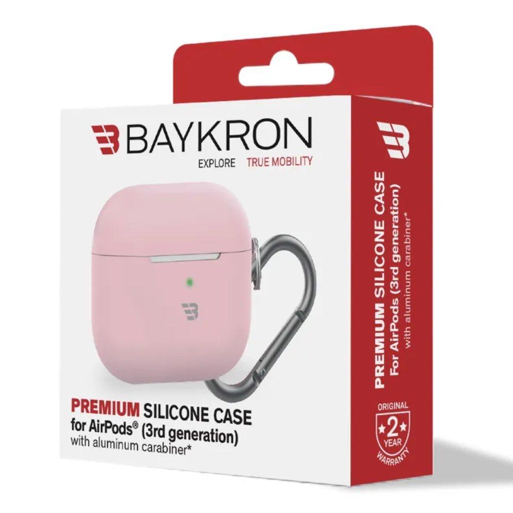 حافظة ايربود الجيل 3 بايكرون سيليكون زهري