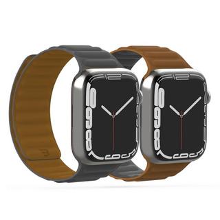 Buy Baykron silicone magnetic strap for apple watch 41mm grey/brown in Saudi Arabia