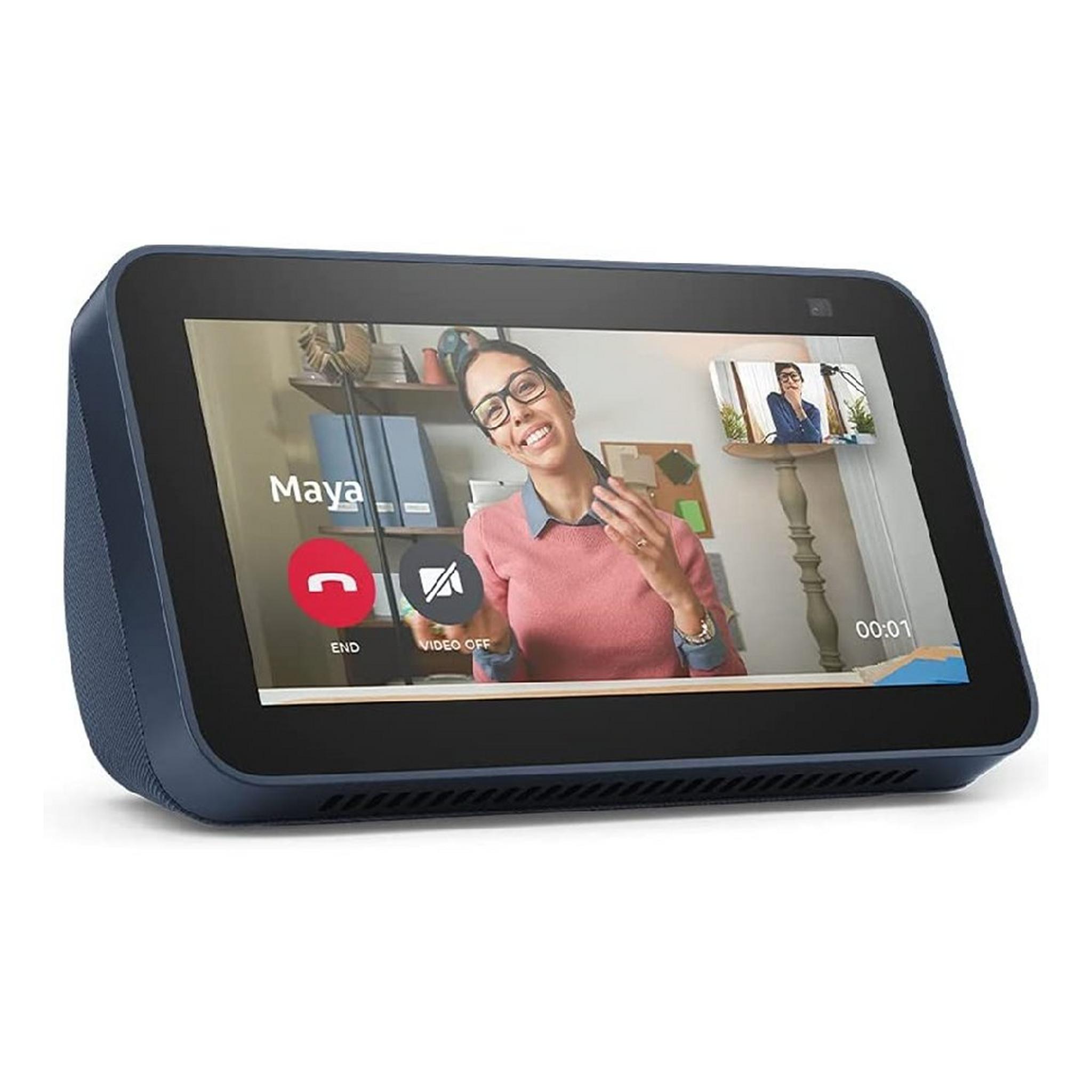 Amazon Echo Show 5 with Alexa, 2 Gen, Smart 5.5 inch Touch Screen, 2MP Camera, B08KJN3333 - Blue