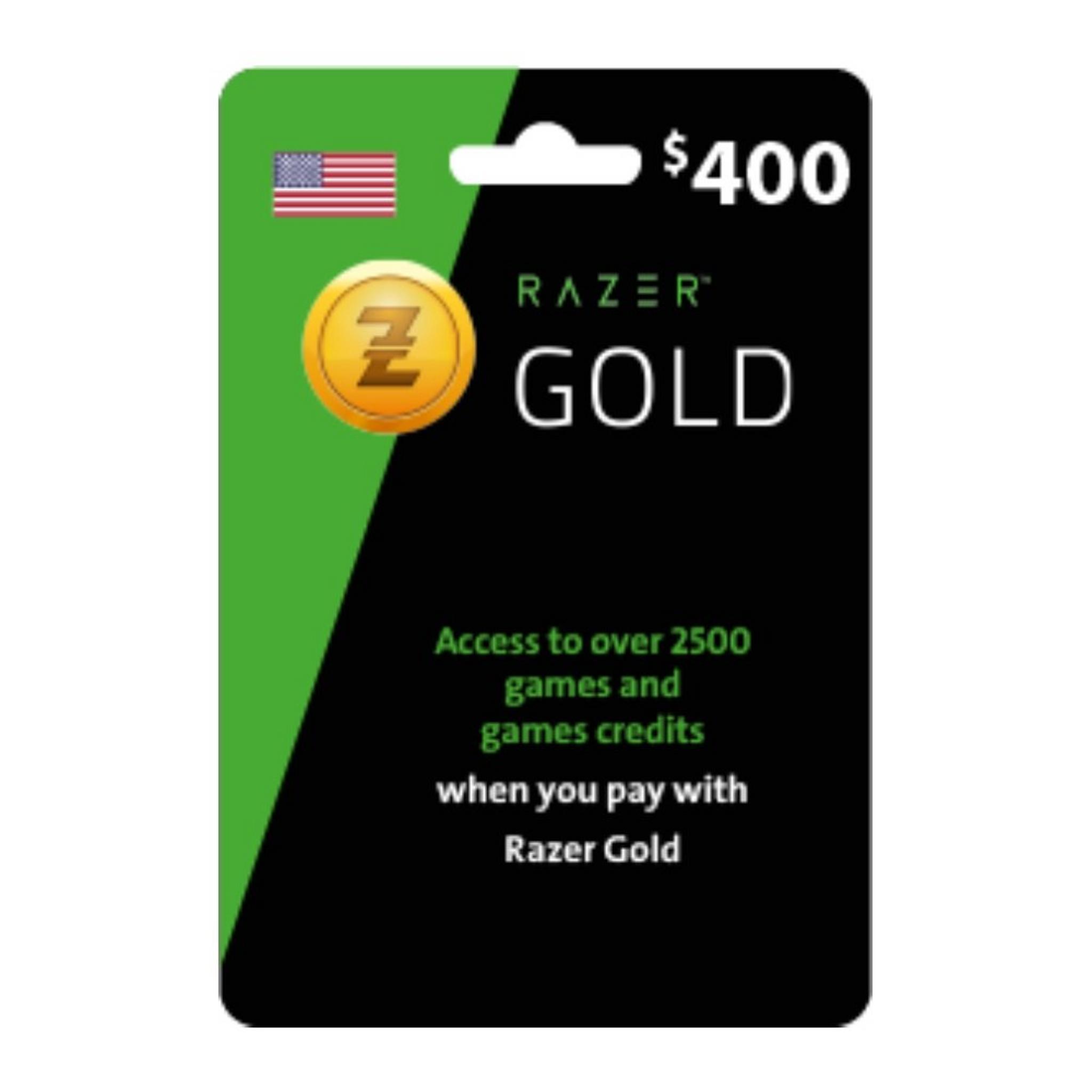 Razer Gold Card - $400 (Us Store)