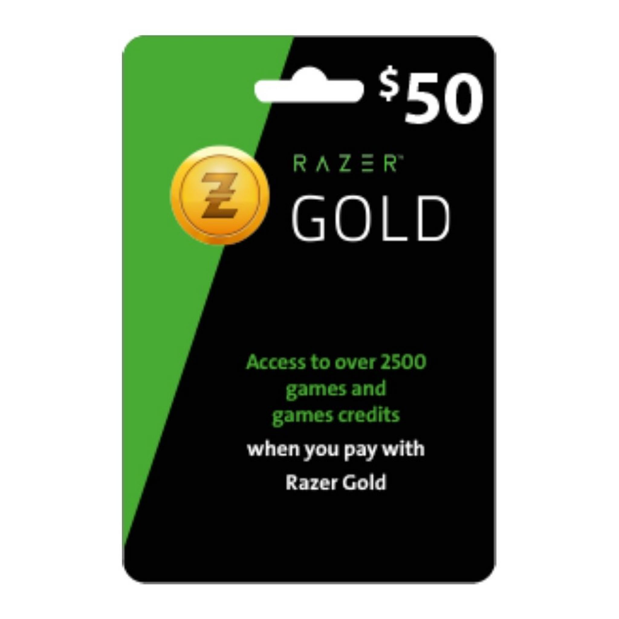 Razer Gold Card - $50 (Global)