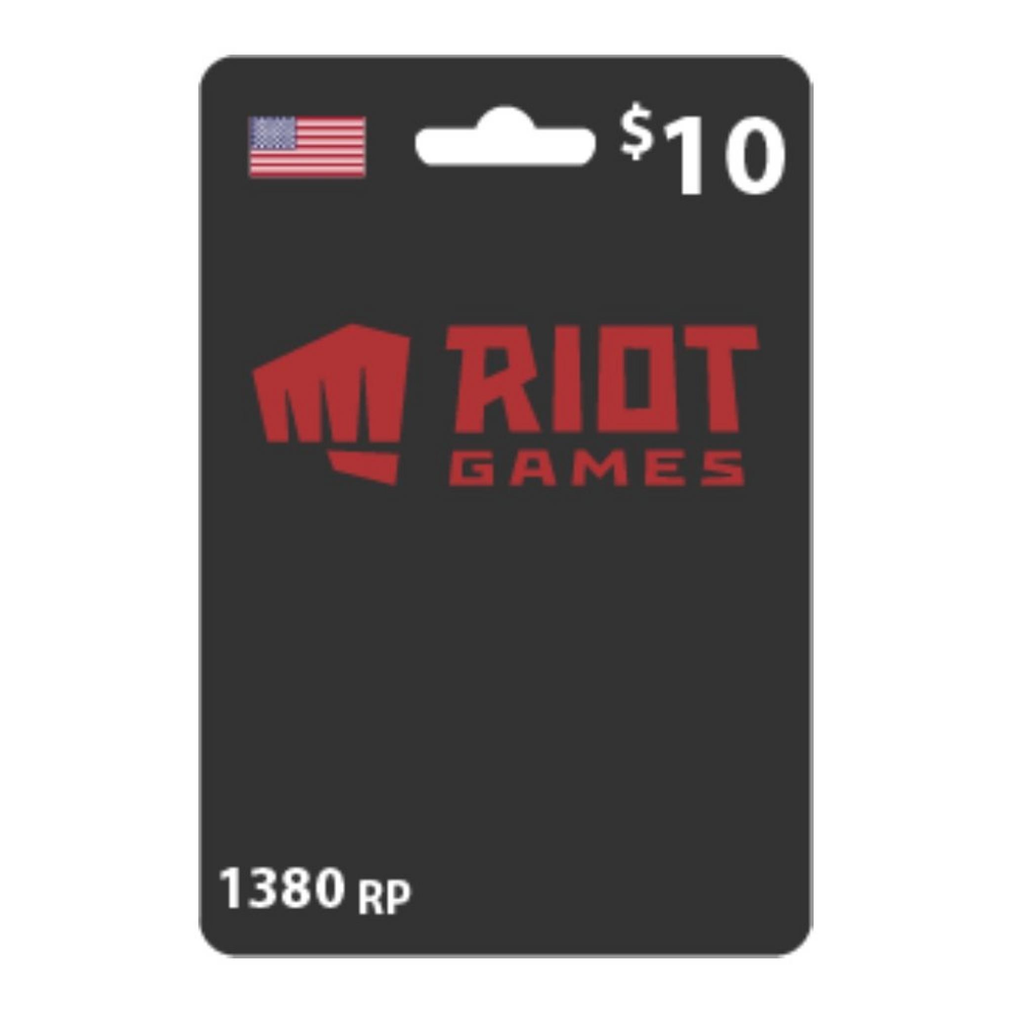 Riot Points Card $10 - 1380 Rp (Us)