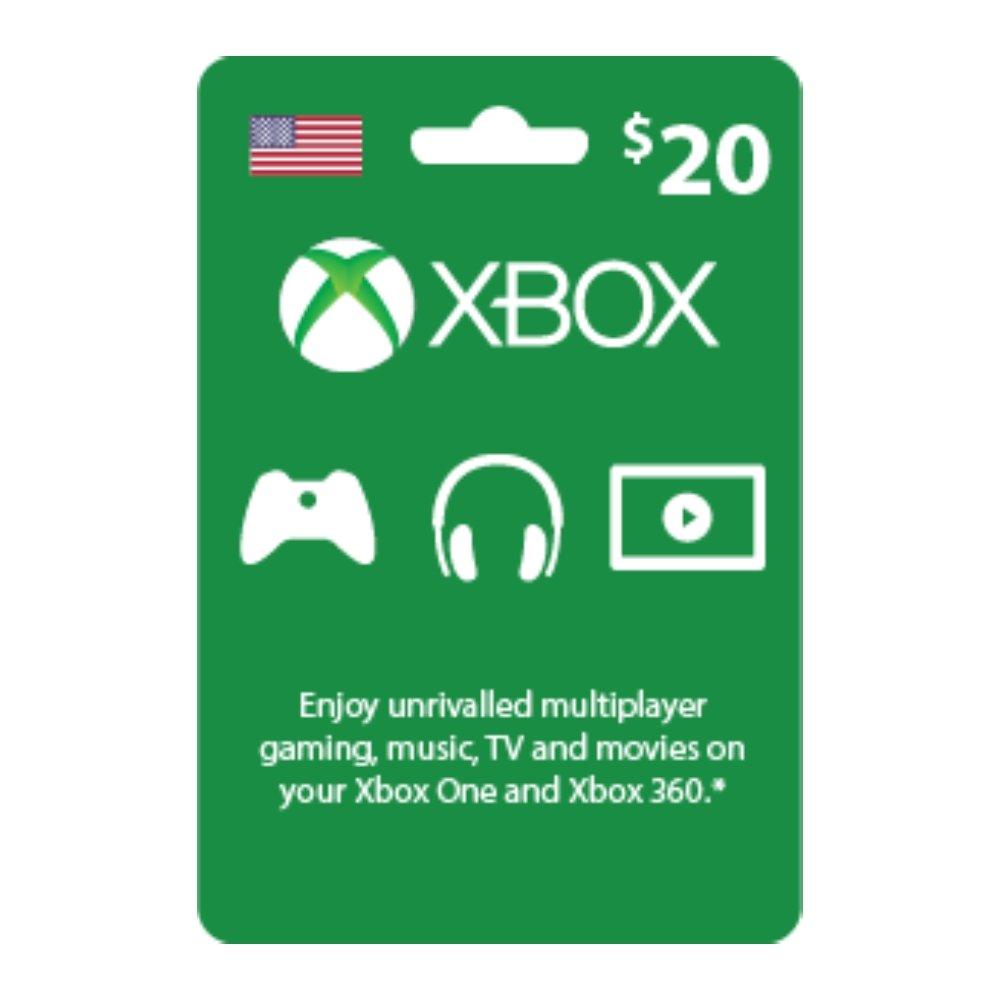 Xbox one 20 on sale dollar gift card