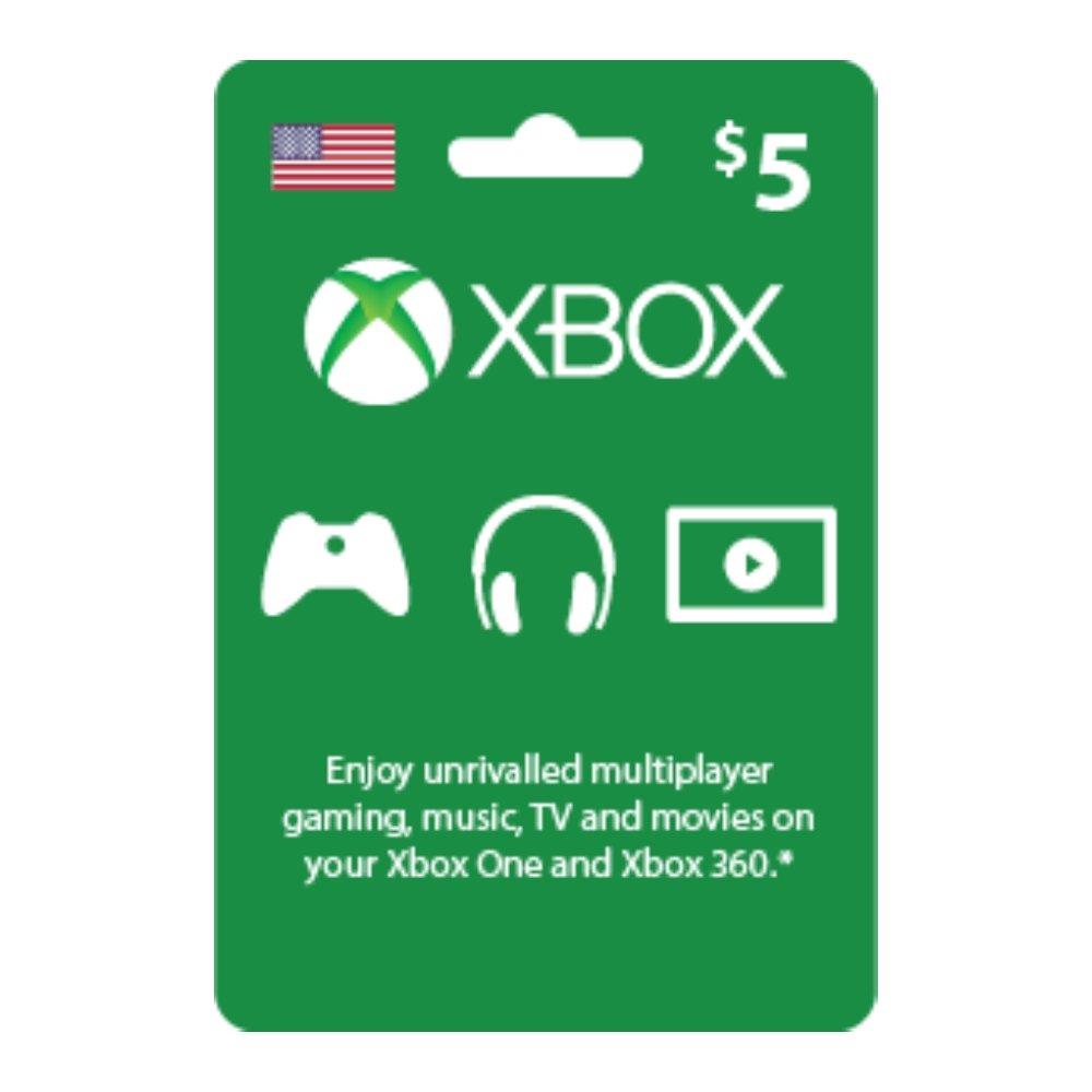 Xbox live shop $5 gift card