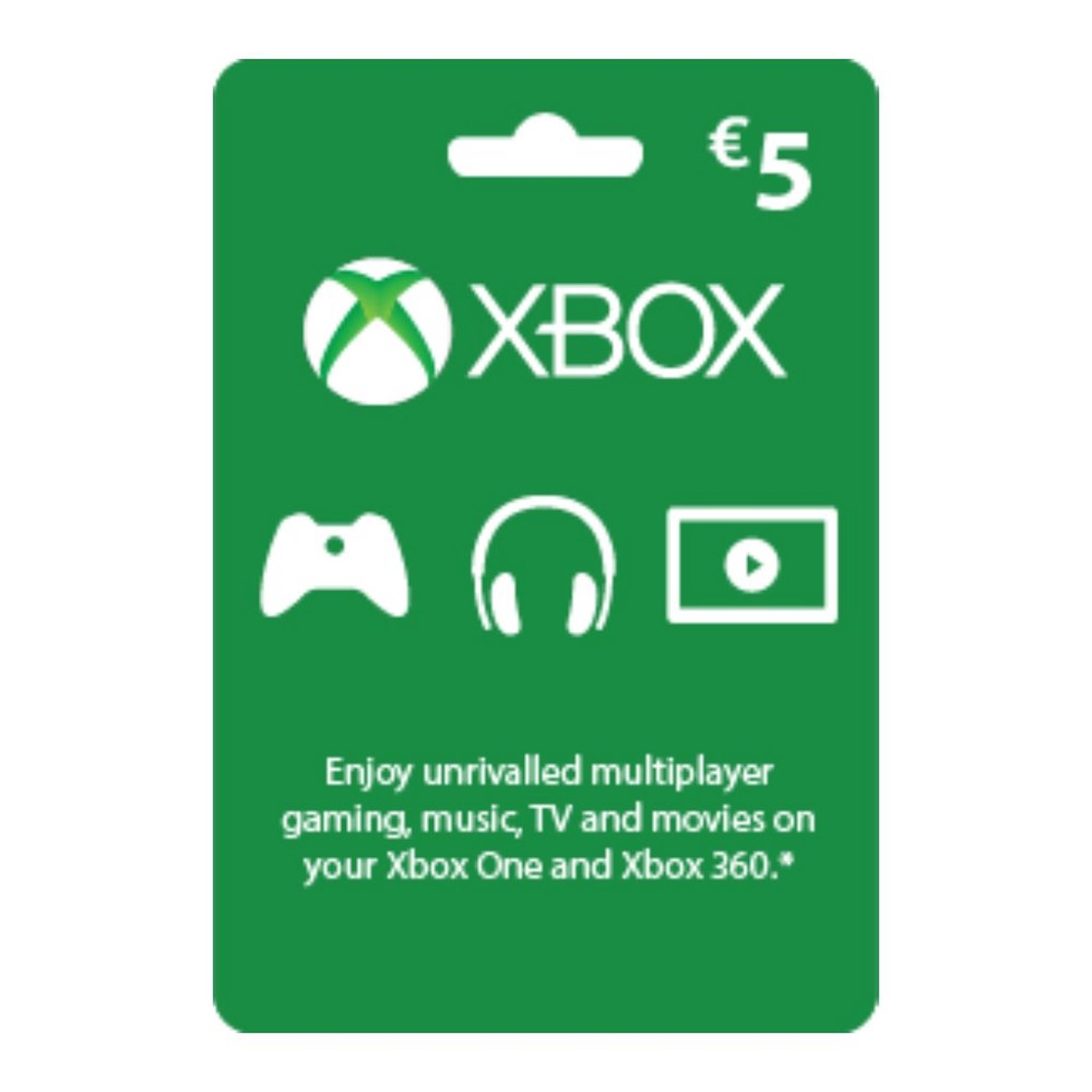 Xbox Live 5 EU Gift Card (Eu Store)
